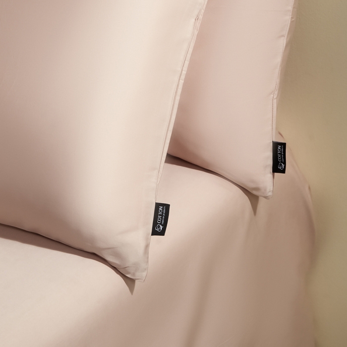 91家纺网 家纺一手货源 找家纺 安莱生活 2024新款100s全棉贡缎四件套 虾粉