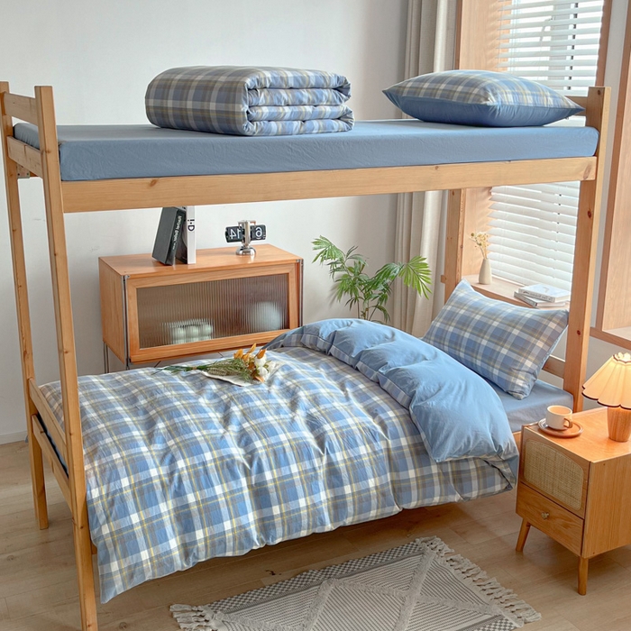 91家纺网 家纺一手货源 找家纺 （总）吉象 2025新款水洗棉学生三件套