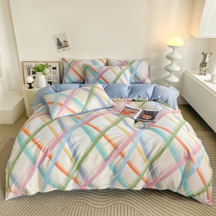 91家纺网 家纺一手货源 找家纺 （总）小懒猪 2024春夏新款北欧风13372全棉四件套