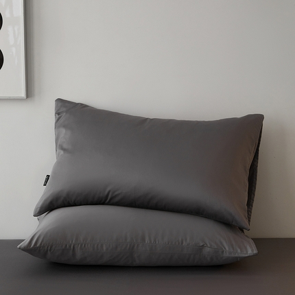 91家纺网 家纺一手货源 找家纺 安莱生活 2024新款100s全棉贡缎单枕套 帝都灰