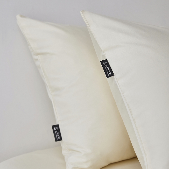 91家纺网 家纺一手货源 找家纺 安莱生活 2024新款100s全棉贡缎单枕套 月光白
