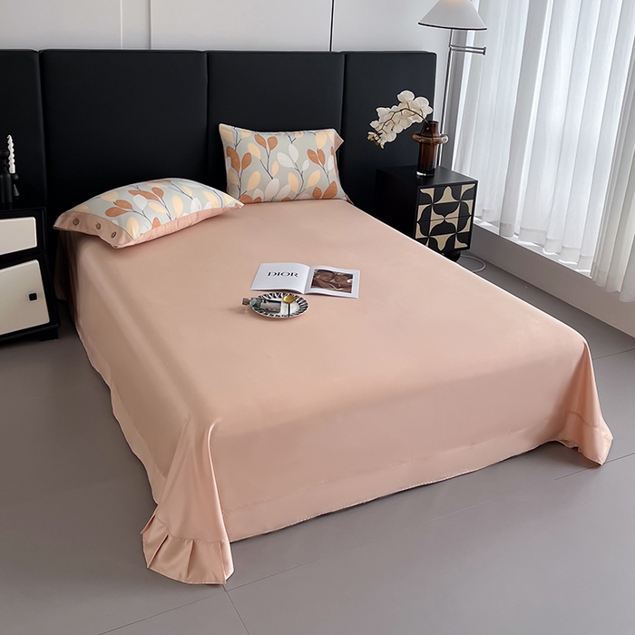 91家纺网 家纺一手货源 找家纺 艾迪尚家纺 2025新款柔丝茸磨毛印花纽扣款单床单 春之语