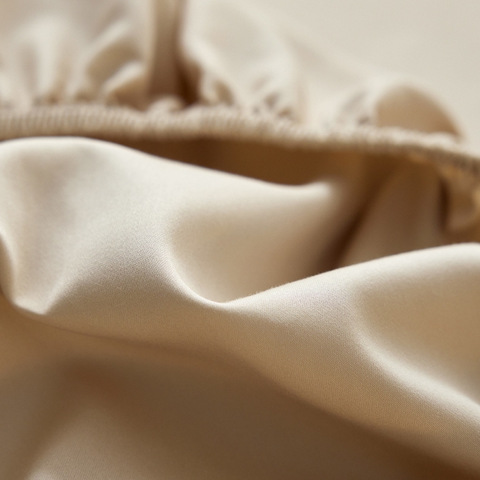 91家纺网 家纺一手货源 找家纺 安莱生活 2024新款100s全棉贡缎单床笠 棕灰