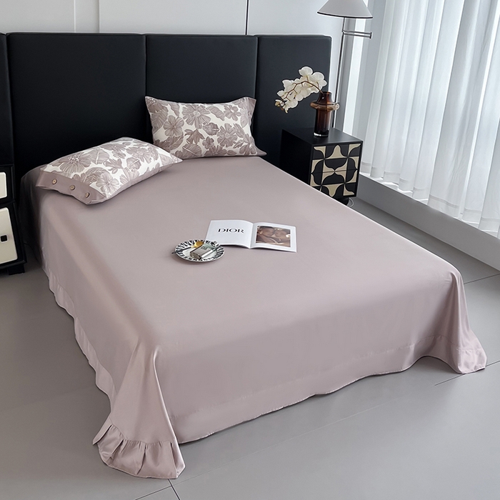 91家纺网 家纺一手货源 找家纺 艾迪尚家纺 2025新款柔丝茸磨毛印花纽扣款单床单 叶蓓