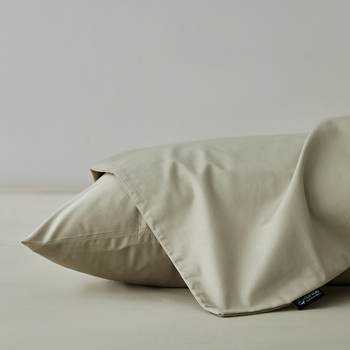 91家纺网 家纺一手货源 找家纺 安莱生活 2024新款100s全棉贡缎单枕套 草绿