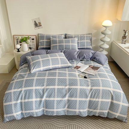 91家纺网 家纺一手货源 找家纺 （总）小懒猪 2024春夏新款北欧风13372全棉四件套