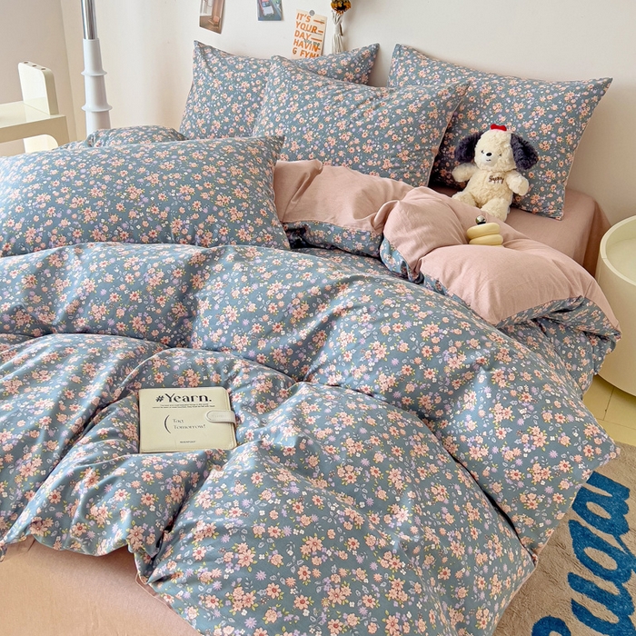 91家纺网 家纺一手货源 找家纺 西引力 2024新款全棉印花四件套 寻觅