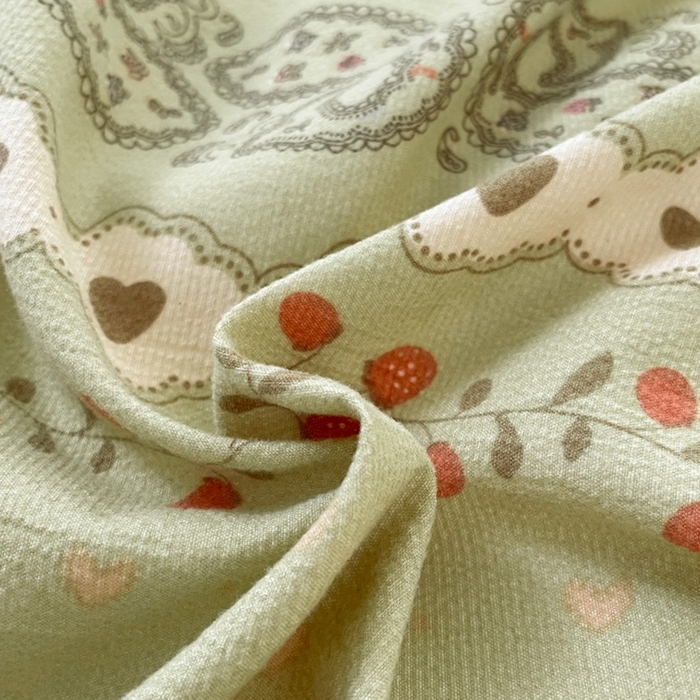 91家纺网 家纺一手货源 找家纺 玉海棠 2024新款AB版软糯针织棉印花四件套 复苏-