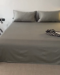 91家纺网 家纺一手货源 找家纺 安莱生活 2024新款100s全棉贡缎单床单 水绿