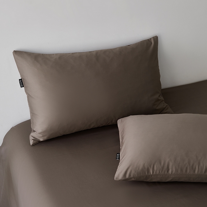 91家纺网 家纺一手货源 找家纺 安莱生活 2024新款100s全棉贡缎单枕套 咖啡