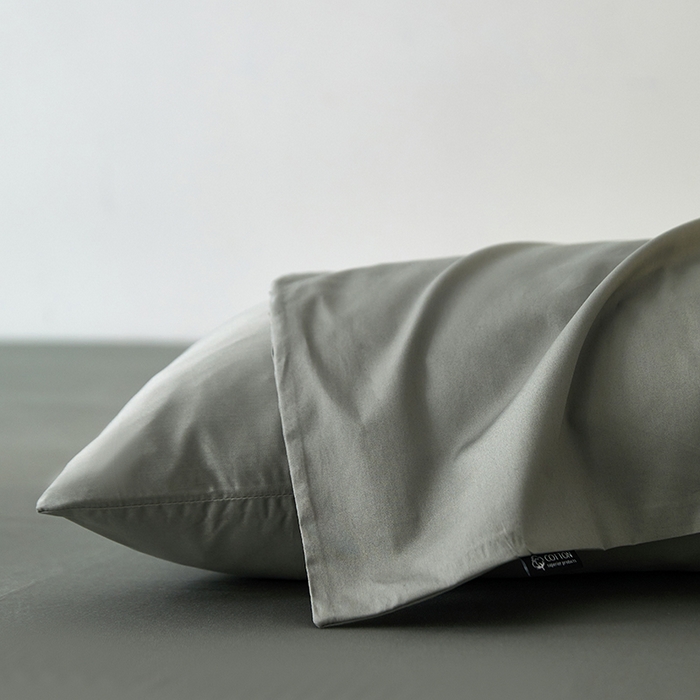 91家纺网 家纺一手货源 找家纺 安莱生活 2024新款100s全棉贡缎单枕套 水绿