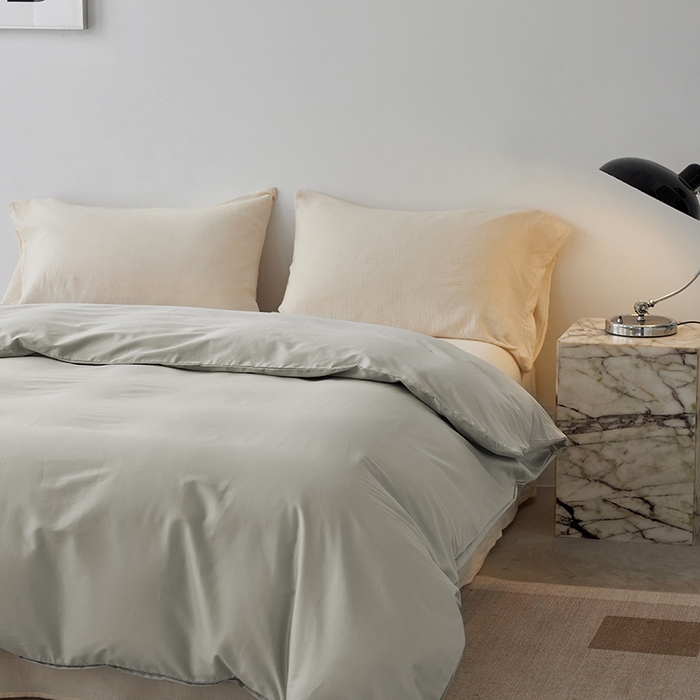 91家纺网 家纺一手货源 找家纺 安莱生活 2024新款100s全棉贡缎单被套 高级灰