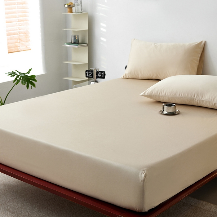 91家纺网 家纺一手货源 找家纺 安莱生活 2024新款100s全棉贡缎单床笠 棕灰