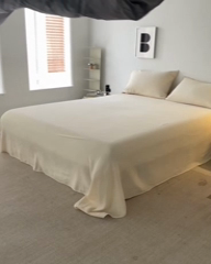 91家纺网 家纺一手货源 找家纺 安莱生活 2024新款100s全棉贡缎单被套 水绿