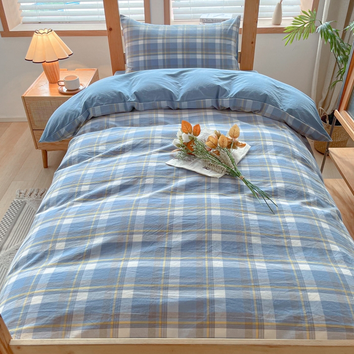 91家纺网 家纺一手货源 找家纺 吉象 2025新款水洗棉学生三件套 初春