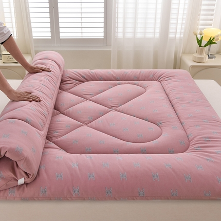 富威堡家纺 2025新款双层纱棉花床垫 莫奈