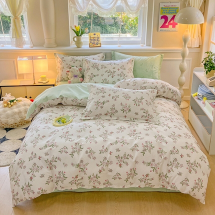 91家纺网 家纺一手货源 找家纺 （总）绵庭家纺 2024新款全棉印花套件系列四件套