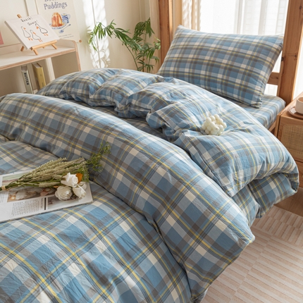 2025新款全棉水洗棉被套纯棉单双人宿舍学生-可配3件套 莫妮兰