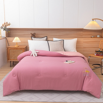 91家纺网 家纺一手货源 找家纺 （总）好欣怡 2025新款泡泡棉无染大豆被子被芯