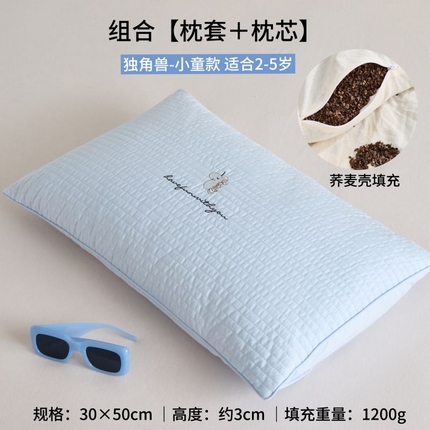 91家纺网 家纺一手货源 找家纺 （总）2025新款A类水洗全棉儿童棉花枕、荞麦枕-两规格 纯棉水洗棉儿童幼儿园棉花枕芯学生宿舍荞麦壳枕头