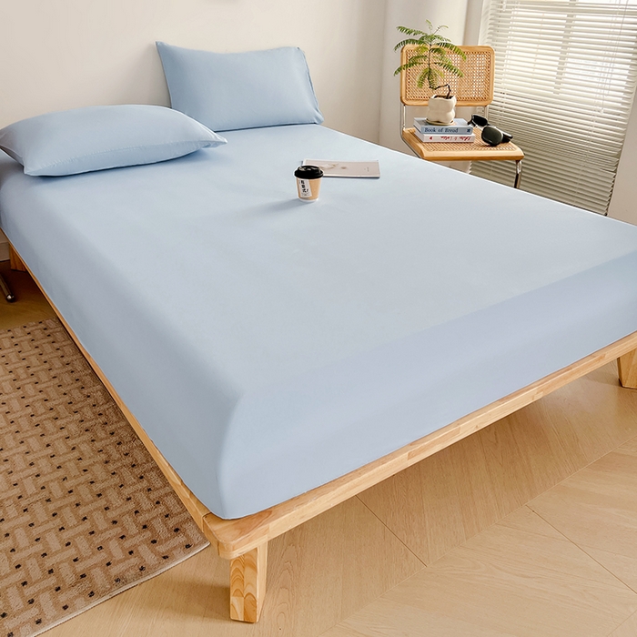 91家纺网 家纺一手货源 找家纺 （总）贝拉梦家纺 2024新款超柔水洗棉纯色简约单品床笠枕套