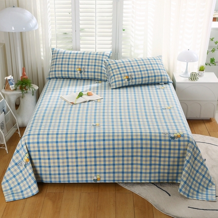 91家纺网 家纺一手货源 找家纺 伊而梦蚊帐 2025新款原棉老粗布床单系列 兔宝贝