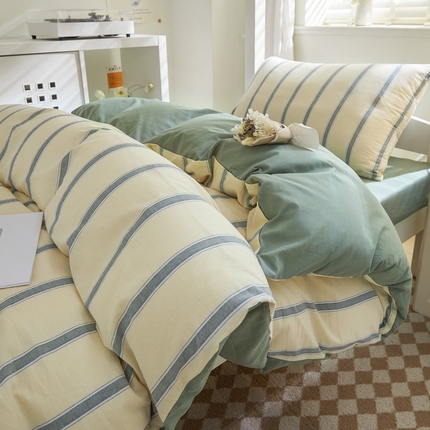 91家纺网 家纺一手货源 找家纺 （总）吾诺家居 2024学生季新款全棉学生宿舍三件套六件套组合系列