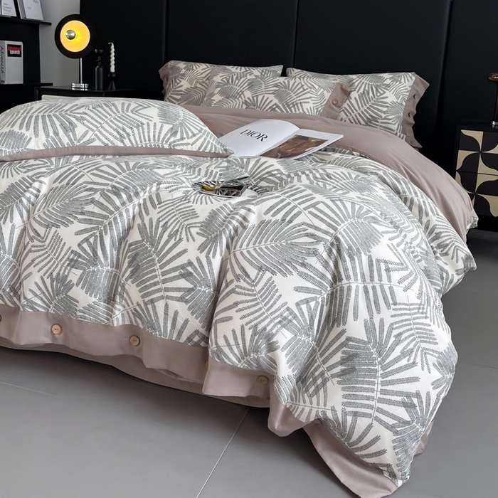 91家纺网 家纺一手货源 找家纺 艾迪尚家纺 2025新款柔丝茸磨毛印花纽扣款四件套 送吊牌奈雪