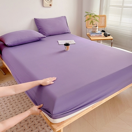 91家纺网 家纺一手货源 找家纺 （总）贝拉梦家纺 2024新款超柔水洗棉纯色简约单品床笠枕套