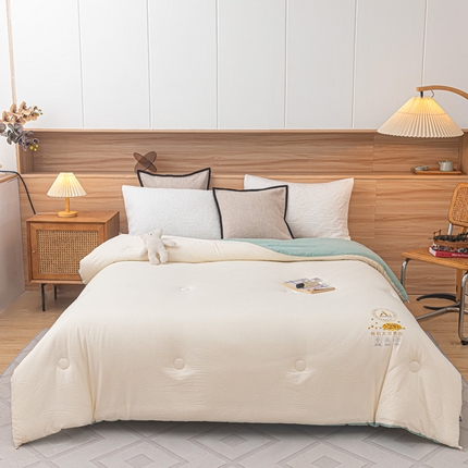 91家纺网 家纺一手货源 找家纺 （总）好欣怡 2025新款泡泡棉无染大豆被子被芯