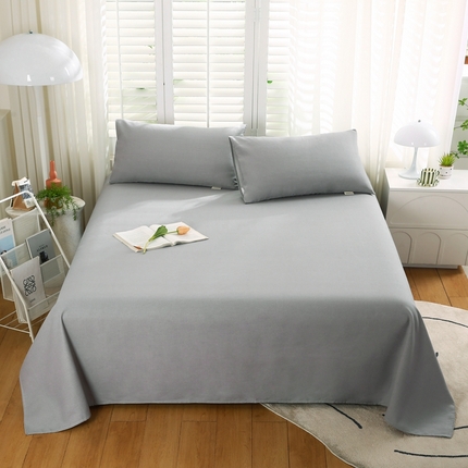 91家纺网 家纺一手货源 找家纺 伊而梦蚊帐 2025新款原棉老粗布床单系列 深灰