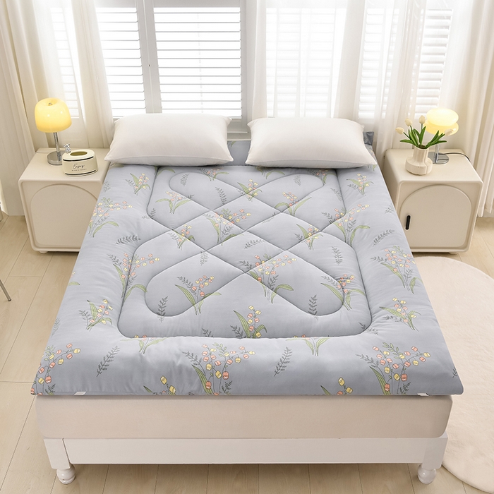 91家纺网 家纺一手货源 找家纺 富威堡家纺 2025新款双层纱棉花床垫 盛夏光年