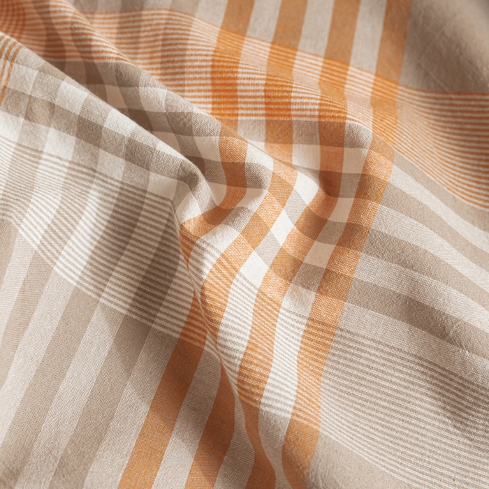 91家纺网 家纺一手货源 找家纺 2025新款全棉水洗棉被套纯棉单双人宿舍学生-可配3件套 错格咖