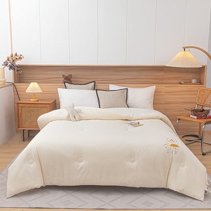 91家纺网 家纺一手货源 找家纺 （总）好欣怡 2025新款泡泡棉无染大豆被子被芯