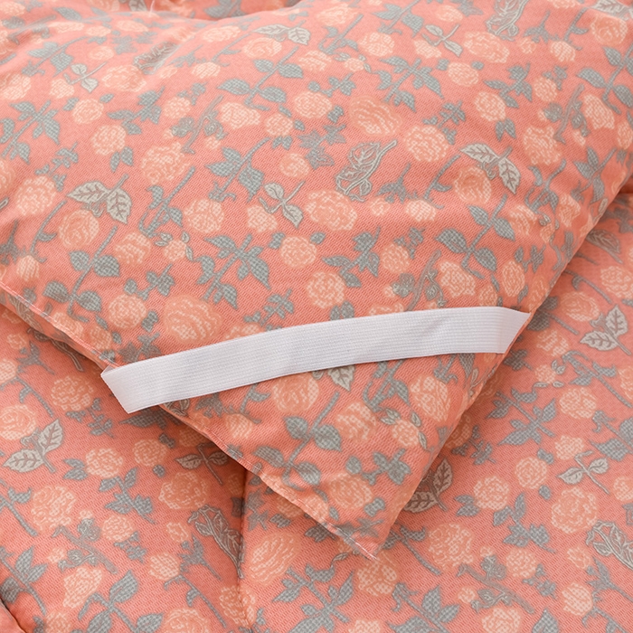 91家纺网 家纺一手货源 找家纺 富威堡家纺 2025新款双层纱棉花床垫 桃花朵朵