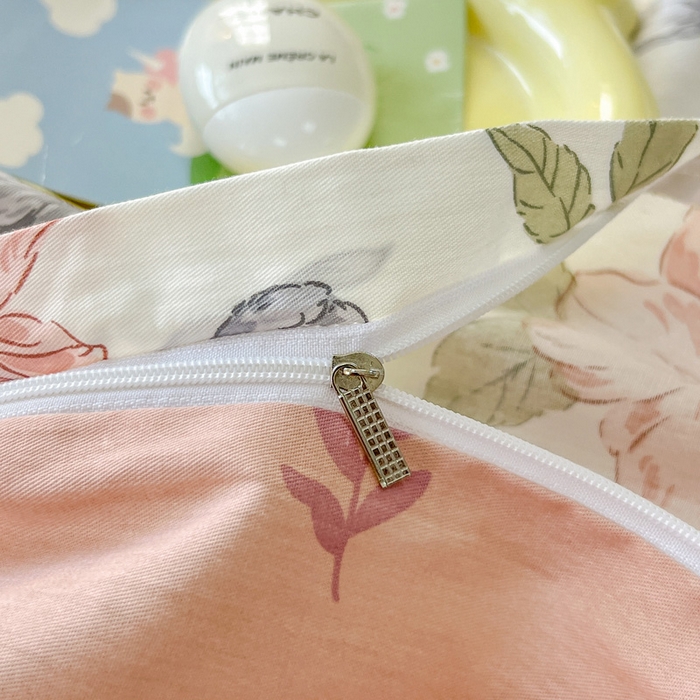 91家纺网 家纺一手货源 找家纺 绵庭家纺 2024新款全棉印花套件系列四件套 落川花海