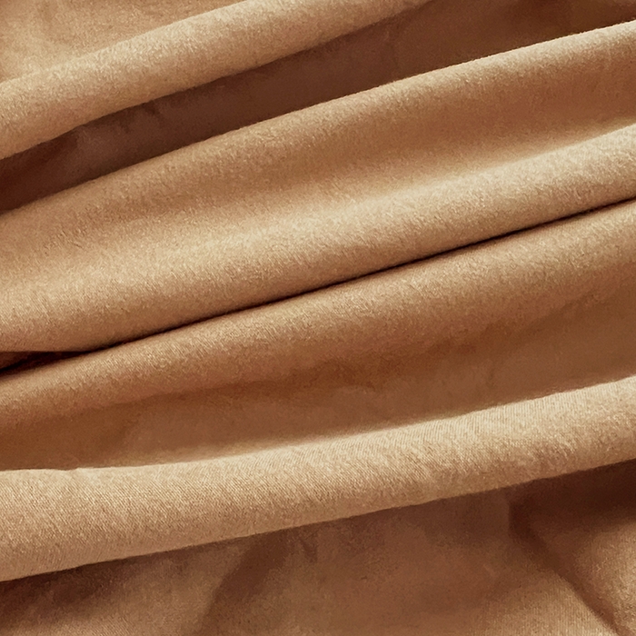 91家纺网 家纺一手货源 找家纺 贝拉梦家纺 2024新款超柔水洗棉纯色简约单品床笠枕套 焦糖