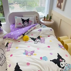 91家纺网 家纺一手货源 找家纺 鱼宝 2025新款正版授权三丽鸥幼儿园套件卡通三件套六件套多件套 甜甜圈库洛米