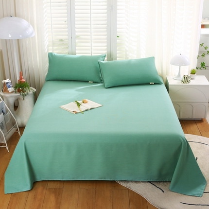 91家纺网 家纺一手货源 找家纺 伊而梦蚊帐 2025新款原棉老粗布床单系列 松绿