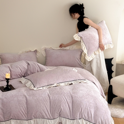 左视觉 韩系奶油风绒套件拍摄样片