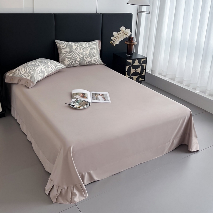 91家纺网 家纺一手货源 找家纺 艾迪尚家纺 2025新款柔丝茸磨毛印花纽扣款单床单奈雪