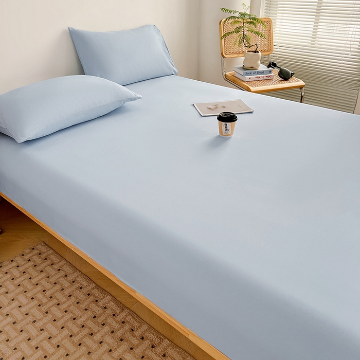 91家纺网 家纺一手货源 找家纺 （总）贝拉梦家纺 2024新款超柔水洗棉纯色简约单品床笠枕套