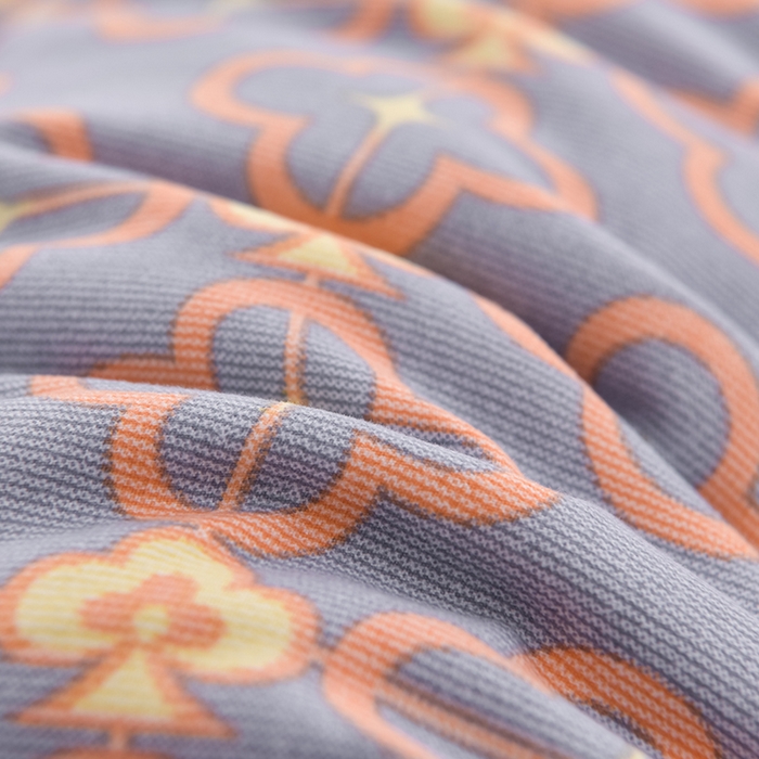 91家纺网 家纺一手货源 找家纺 富威堡家纺 2025新款双层纱棉花床垫 琉金岁月（灰蓝）