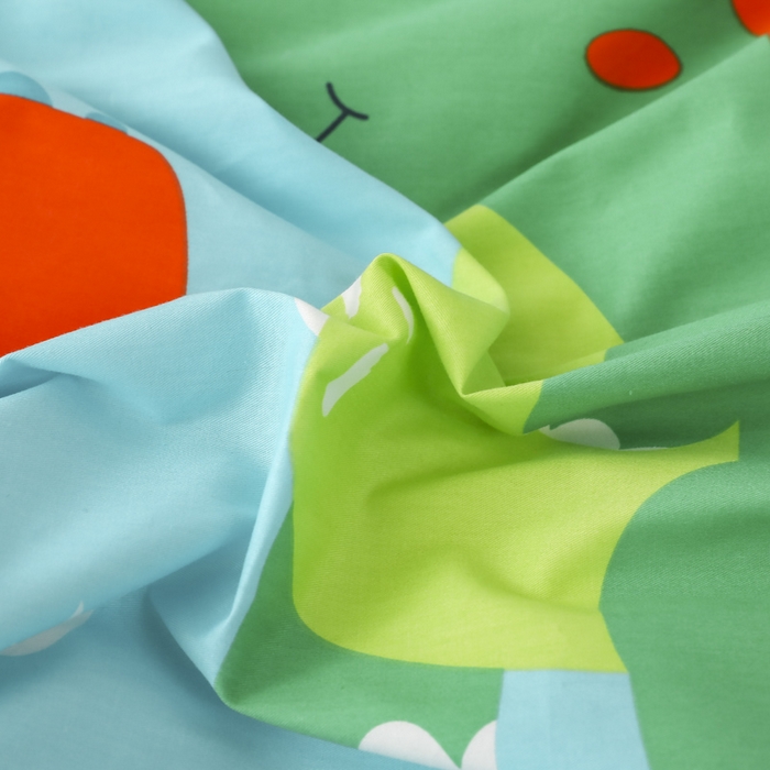 91家纺网 家纺一手货源 找家纺 鱼宝 2025新款全棉幼儿园套件 恐龙兄弟蓝