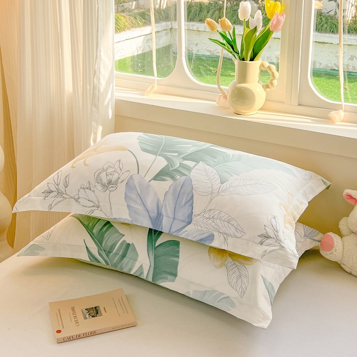 91家纺网 家纺一手货源 找家纺 绵庭家纺 2024新款全棉印花套件系列四件套 花香满径