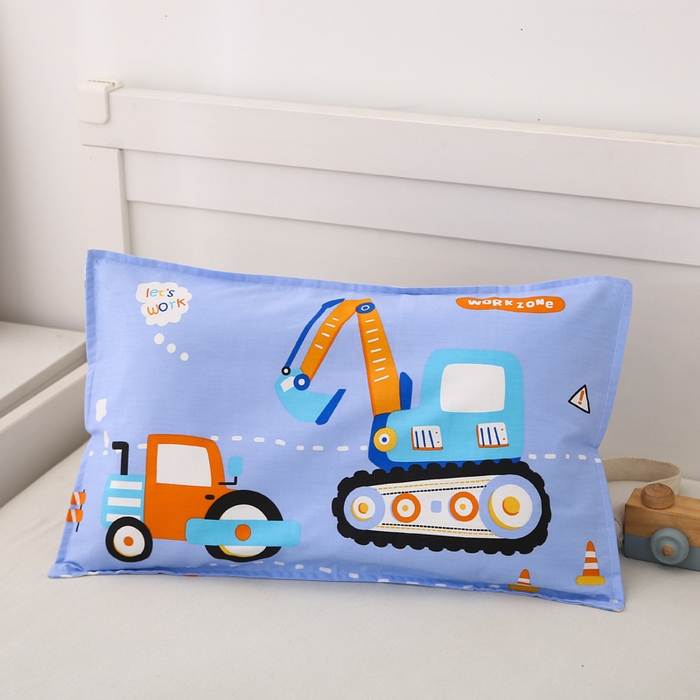 91家纺网 家纺一手货源 找家纺 鱼宝 2025新款全棉幼儿园套件 开心挖机