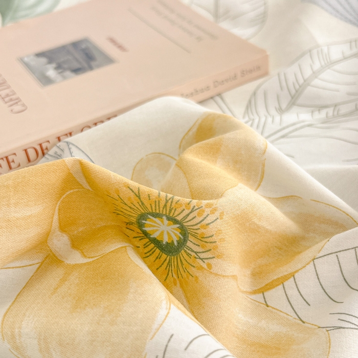 91家纺网 家纺一手货源 找家纺 绵庭家纺 2024新款全棉印花套件系列四件套 花香满径