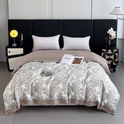 91家纺网 家纺一手货源 找家纺 艾迪尚家纺 2025新款柔丝茸磨毛印花纽扣款单被套 送吊牌奈雪