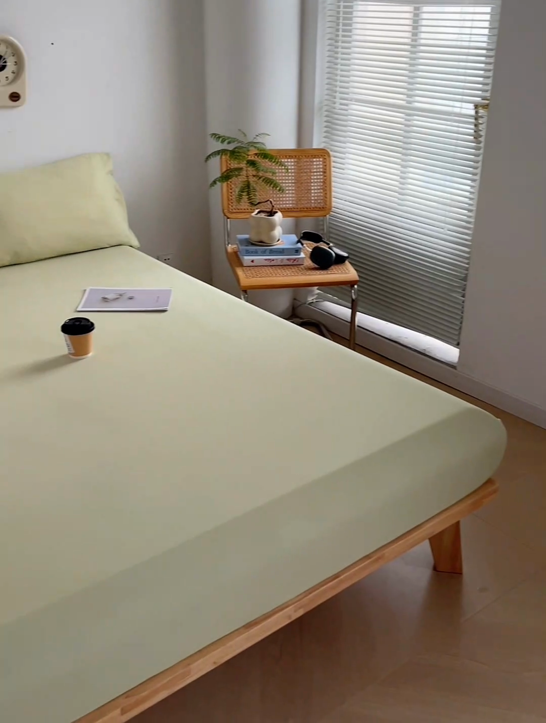 91家纺网 家纺一手货源 找家纺 贝拉梦家纺 2024新款超柔水洗棉纯色简约单品床笠枕套 香草冰激凌