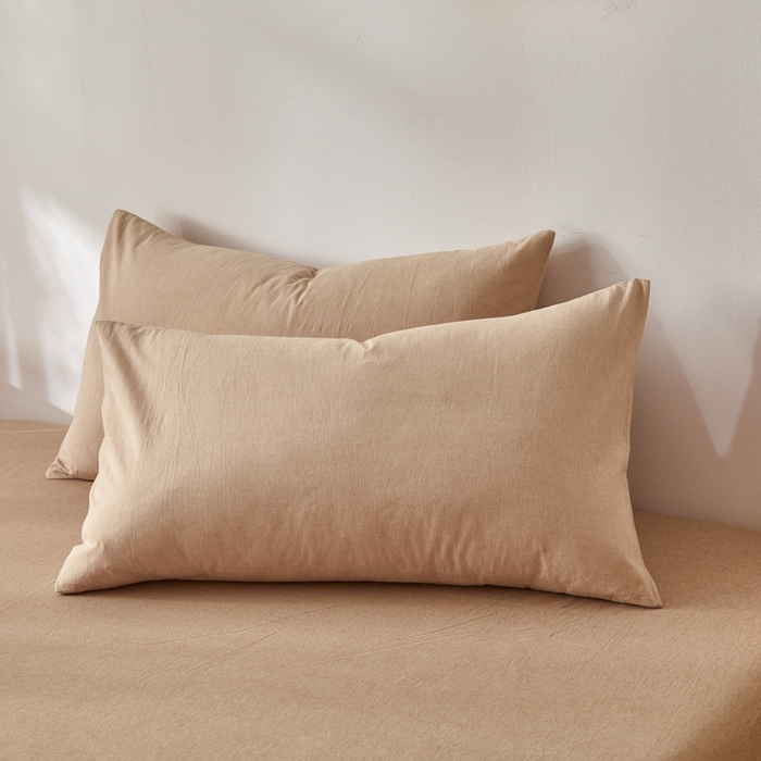 91家纺网 家纺一手货源 找家纺 2025新款全棉色织水洗棉四件套被套三件套系列 咖青年